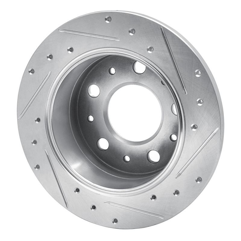 Ram Promaster 2500 Brake Rotor (1) - Rear Left - R1 Concepts - Drilled & Slotted - Silver - `14-`21